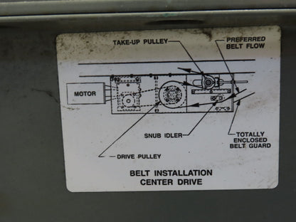 Hytrol 16"x10' Flat Belt Driven Roller Conveyor 15"BF Zero Pressure Accumulation
