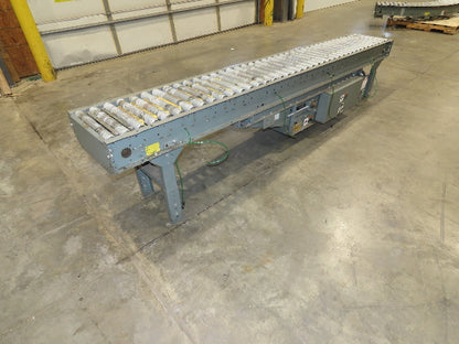 Hytrol 16"x10' Flat Belt Driven Roller Conveyor 15"BF Zero Pressure Accumulation