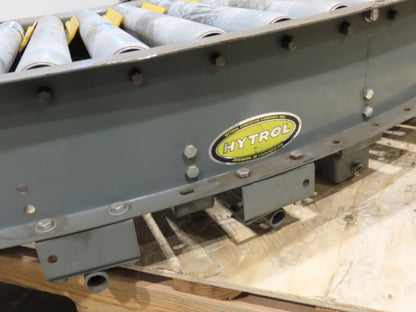 Hytrol 18"x 88" V-Belt Driven 1.9" Roller Conveyor 45° Section 15"BF  -No Drive