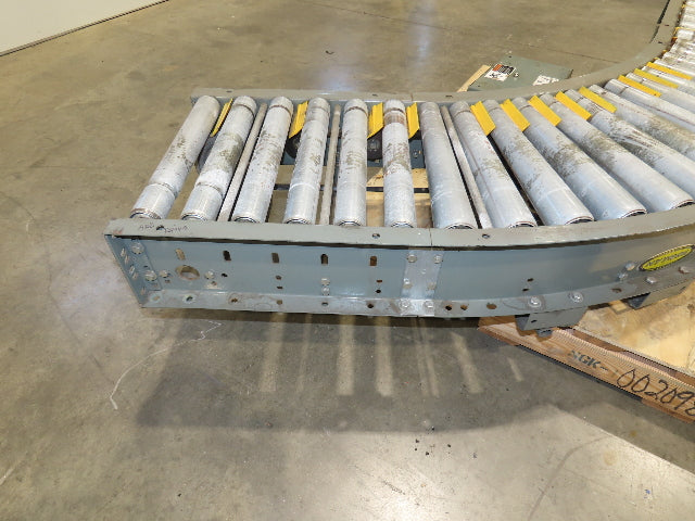 Hytrol 18"x 88" V-Belt Driven 1.9" Roller Conveyor 45° Section 15"BF  -No Drive