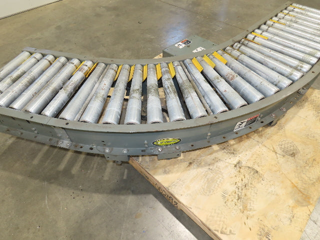 Hytrol 18"x 88" V-Belt Driven 1.9" Roller Conveyor 45° Section 15"BF  -No Drive