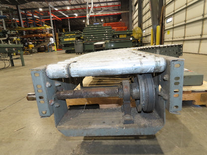 Hytrol 18"x 88" V-Belt Driven 1.9" Roller Conveyor 45° Section 15"BF  -No Drive