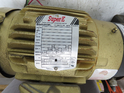 Baldor Gearmotor 15:1 Morse Gear Reducer 2Hp 230/460V 3PH 115 RPM RH 145TC