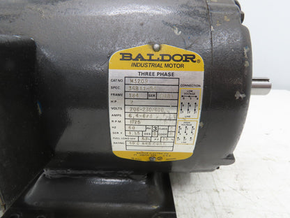 Baldor M3209 Industrial AC Motor 2Hp 1725 RPM 208-230/460V 3PH 184 Frame OPSB