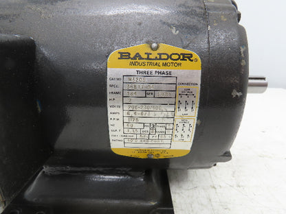 Baldor M3209 Industrial AC Motor 2Hp 1725 RPM 208-230/460V 3PH 184 Frame OPSB