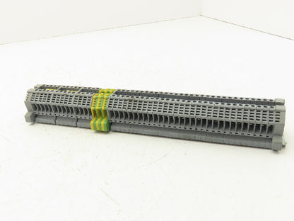 Morsettitalia EURO-4 Terminal Blocks 43409 Grey 6mm Wide Lot of 44