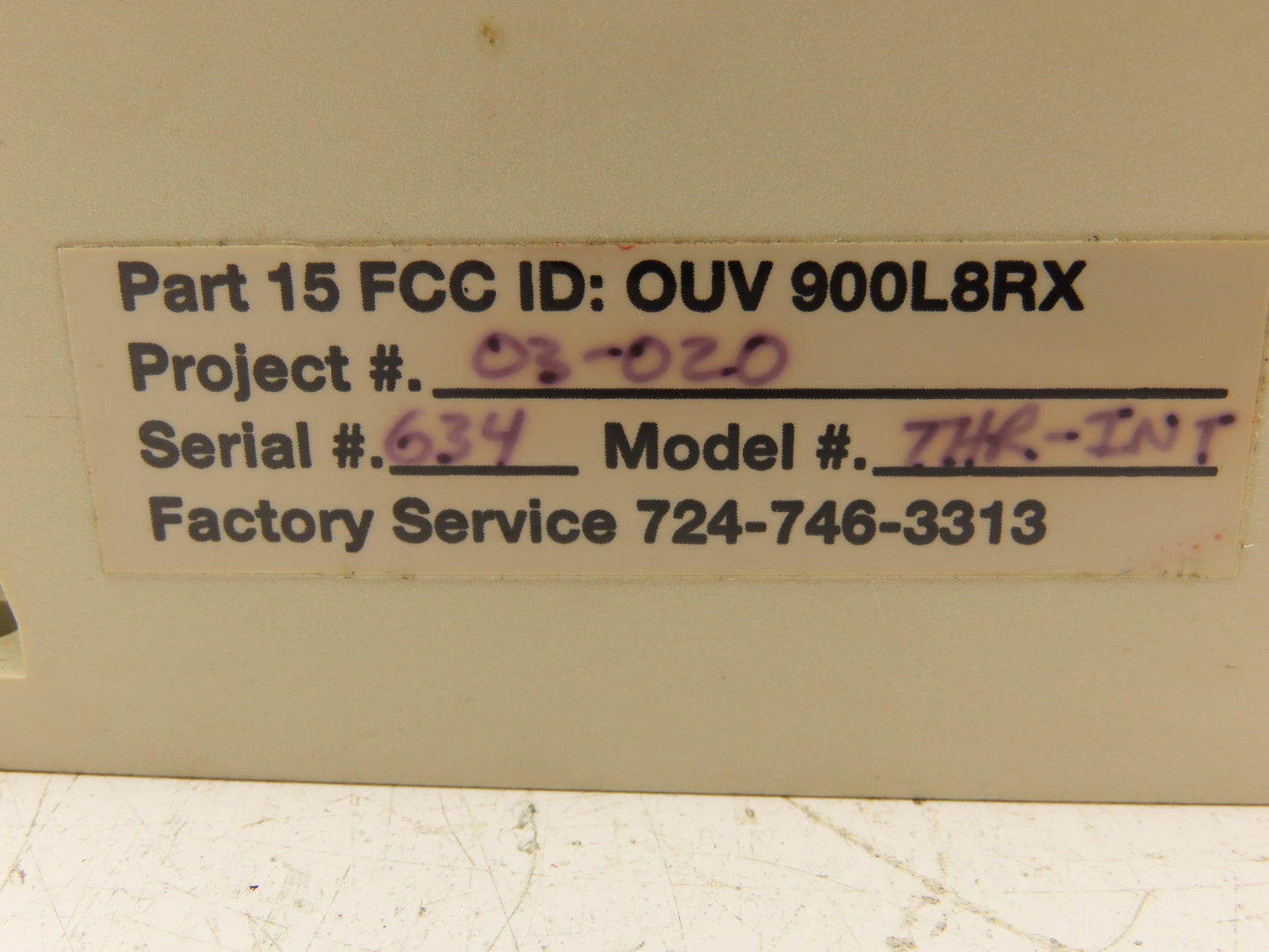 Enrange THR-INT Receiver Remote Control Module 03-020 Crane Hoist