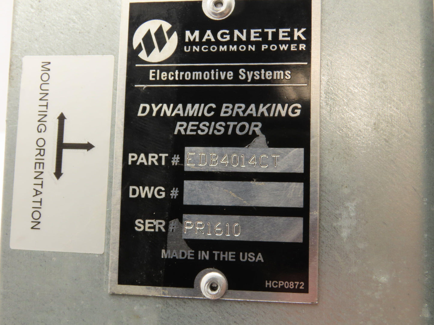 Magnetek EDB4014CT Dynamic Braking Resistor 10 Hp 14.8A Electromotive