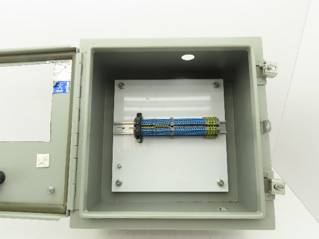 Wiegmann N12161608 Electrical Enclosure 16x16x8" Wall Mount Panel Cutout 9x7"