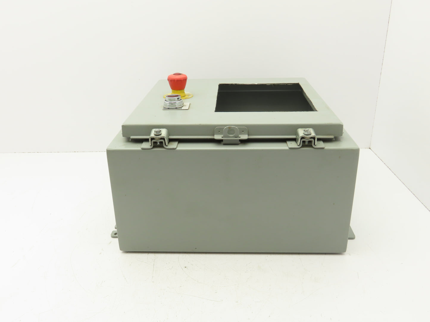 Wiegmann N12161608 Electrical Enclosure 16x16x8" Wall Mount Panel Cutout 9x7"