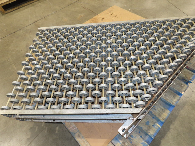 30"x 60" Butt Spur Steel Skate Wheel 45° Diverter Gravity Conveyor 2-Sections