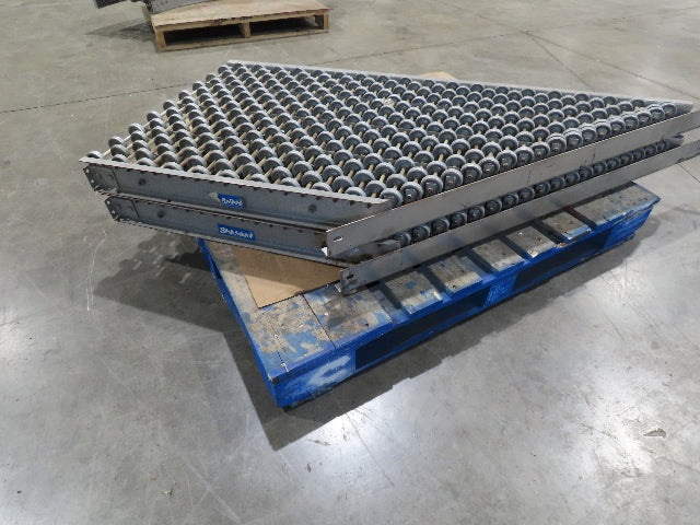 30"x 60" Butt Spur Steel Skate Wheel 45° Diverter Gravity Conveyor 2-Sections