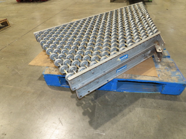 30"x 60" Butt Spur Steel Skate Wheel 45° Diverter Gravity Conveyor 2-Sections