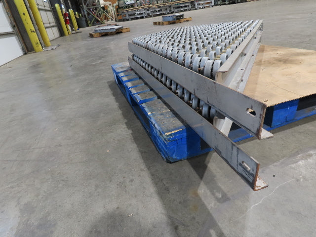 30"x 60" Butt Spur Steel Skate Wheel 45° Diverter Gravity Conveyor 2-Sections