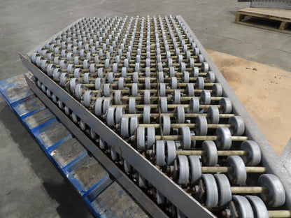 30"x 60" Butt Spur Steel Skate Wheel 45° Diverter Gravity Conveyor 2-Sections