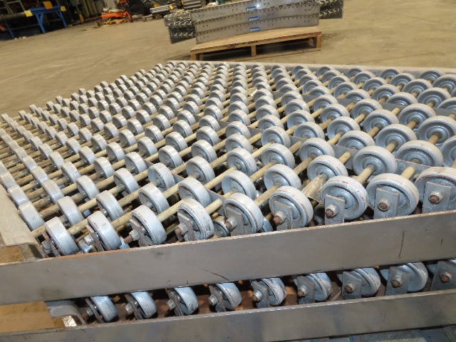 30"x 60" Butt Spur Steel Skate Wheel 45° Diverter Gravity Conveyor 2-Sections