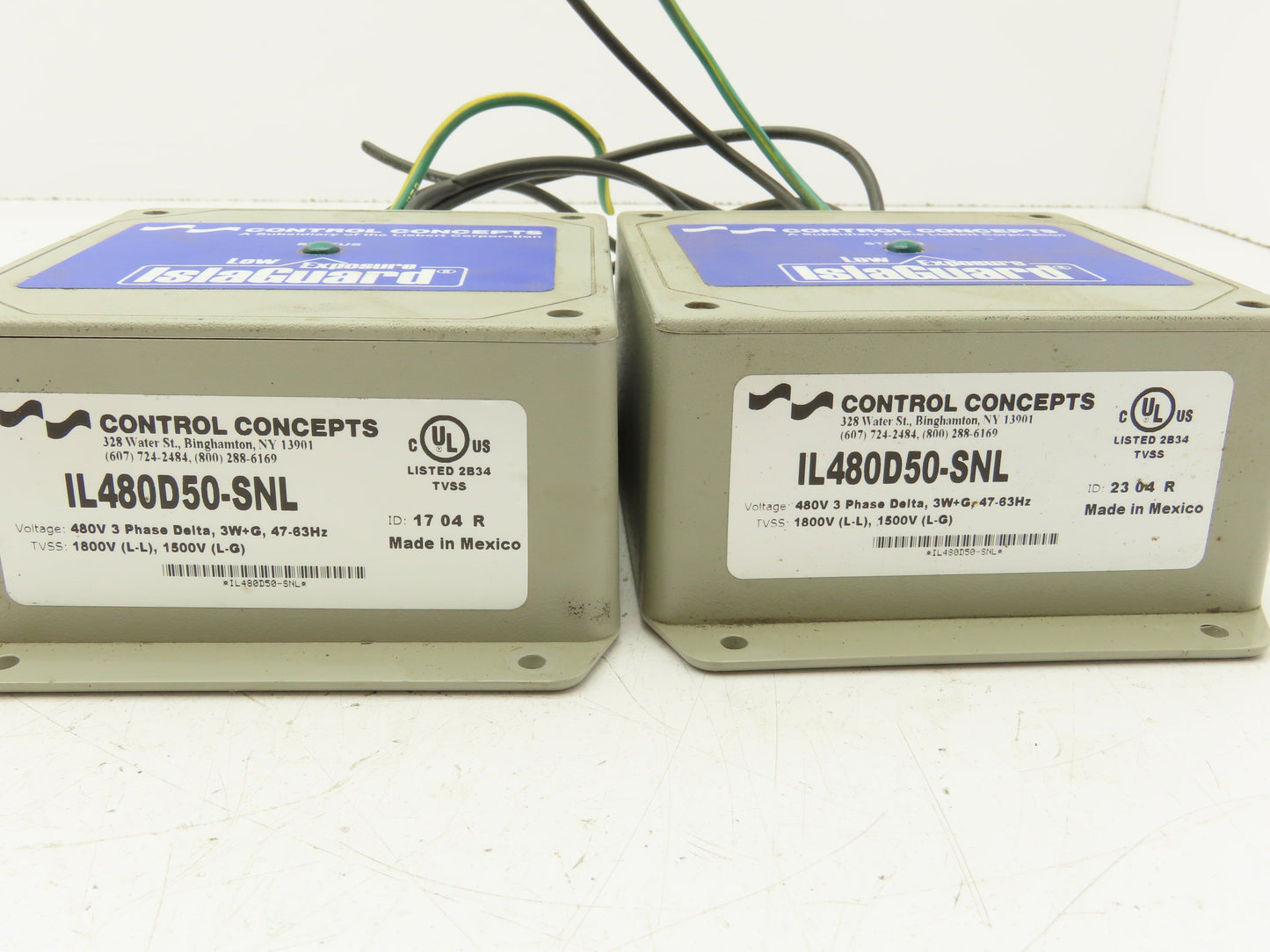 Control Concepts IL480D50-SNL Low Exposure Surge Filter 480V 3Ph Lot of 2