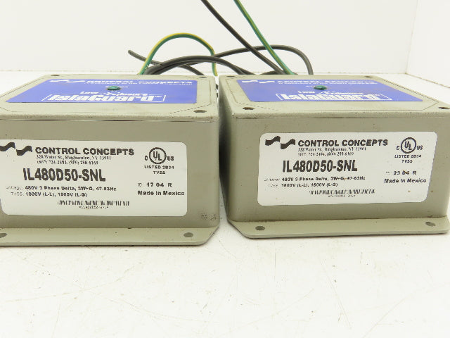 Control Concepts IL480D50-SNL Low Exposure Surge Filter 480V 3Ph Lot of 2