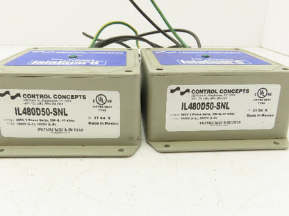 Control Concepts IL480D50-SNL Low Exposure Surge Filter 480V 3Ph Lot of 2
