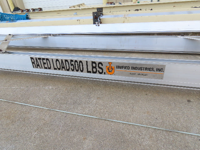 Unified 500 Lb Freestanding Bridge Crane Workstation 14' 9" Span 19' Runway