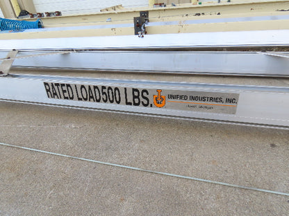 Unified 500 Lb Freestanding Bridge Crane Workstation 14' 9" Span 19' Runway