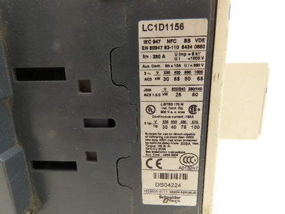 Telemecanique LC1D1156 Motor Starter Contactor 250A 1000V 3 Pole 24V Coil
