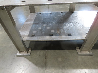 3/4" Aluminum Top Welding Work Bench Machine Fab Table with Shelf 96"W 48"D 34"H