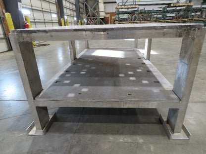 3/4" Aluminum Top Welding Work Bench Machine Fab Table with Shelf 96"W 48"D 34"H