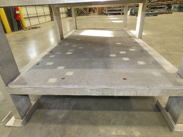 3/4" Aluminum Top Welding Work Bench Machine Fab Table with Shelf 96"W 48"D 34"H