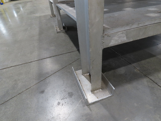 3/4" Aluminum Top Welding Work Bench Machine Fab Table with Shelf 96"W 48"D 34"H
