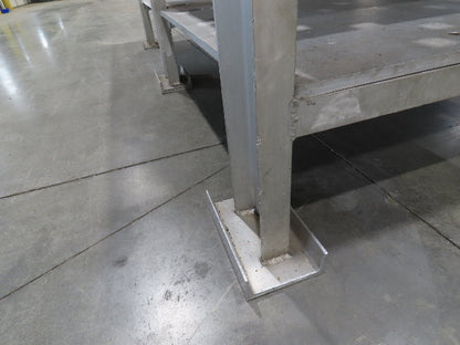 3/4" Aluminum Top Welding Work Bench Machine Fab Table with Shelf 96"W 48"D 34"H