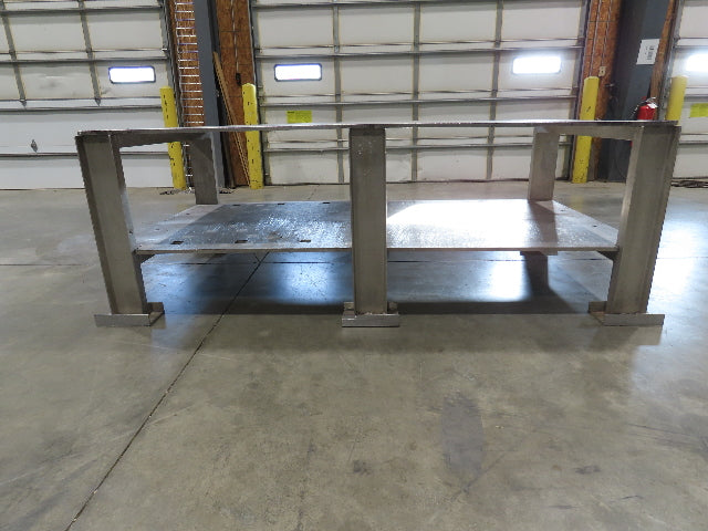 3/4" Aluminum Top Welding Work Bench Machine Fab Table with Shelf 96"W 48"D 34"H