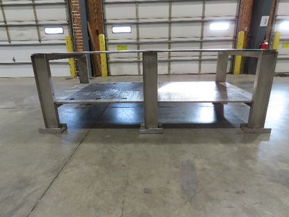 3/4" Aluminum Top Welding Work Bench Machine Fab Table with Shelf 96"W 48"D 34"H
