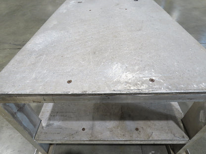 3/4" Aluminum Top Welding Work Bench Machine Fab Table with Shelf 96"W 48"D 34"H