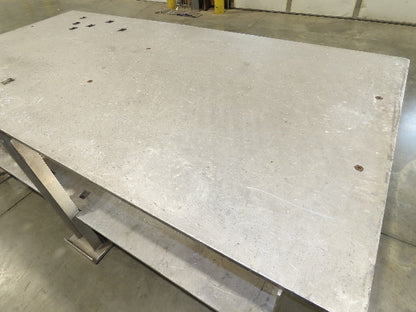 3/4" Aluminum Top Welding Work Bench Machine Fab Table with Shelf 96"W 48"D 34"H