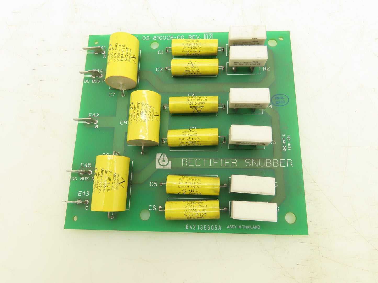 Liebert 02-810026-00 Rectifier Snubber Circuit Board PCB Card Module Rev 02