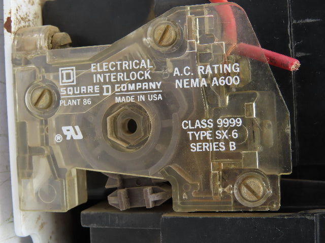 Square D  8536 Motor Starter With Overload Heaters NEMA 4 600VAC Series A