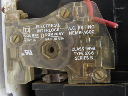 Square D  8536 Motor Starter With Overload Heaters NEMA 4 600VAC Series A
