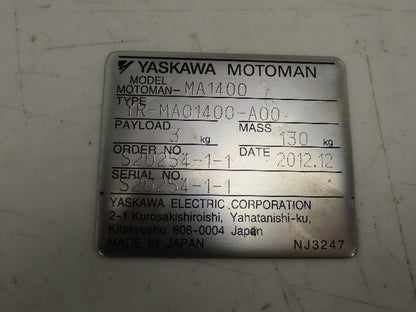 Yaskawa YR-MA01400-A00 Motoman Wrist Unit DX100 Abicor Binzel Welding Head