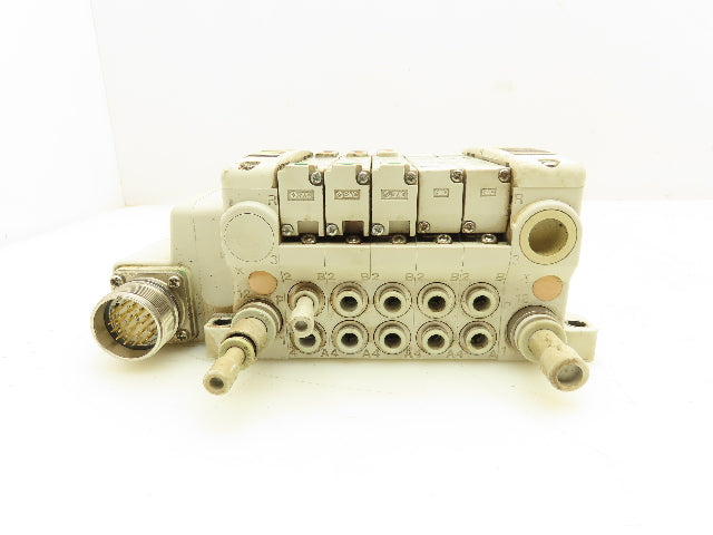 SMC VVQ2000-10A-1 VQ2401-51 Pneumatic Solenoid Valve 5-Station Manifold Block