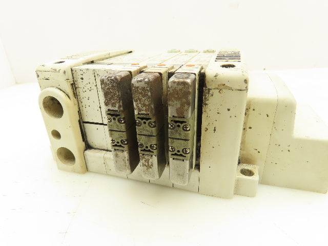 SMC VVQ2000-10A-1 VQ2401-51 Pneumatic Solenoid Valve 5-Station Manifold Block