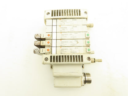 SMC VVQ2000-10A-1 VQ2401-51 Pneumatic Solenoid Valve 5-Station Manifold Block