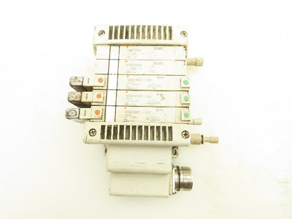 SMC VVQ2000-10A-1 VQ2401-51 Pneumatic Solenoid Valve 5-Station Manifold Block