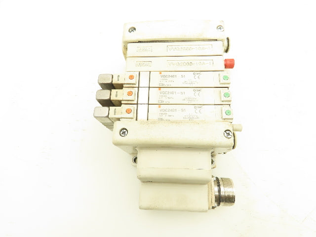 SMC VQC2401-51 Pneumatic Solenoid Valve 5-Station Manifold Block