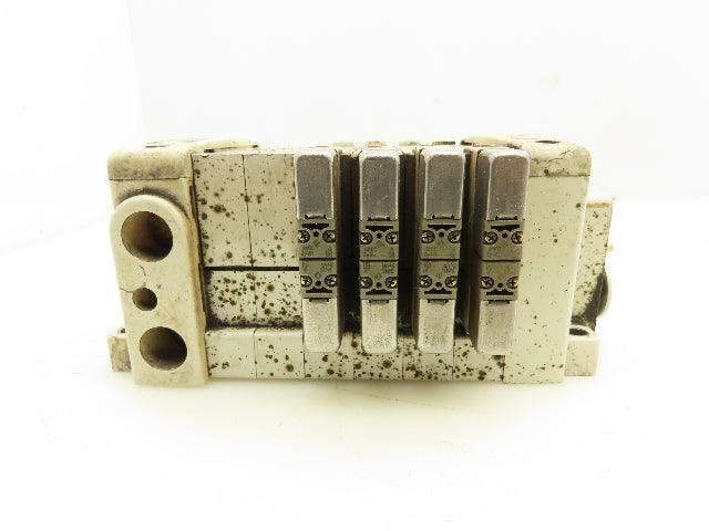 SMC VVQ2000-10A-1 VQ2401-51 Pneumatic Solenoid Valve 6-Station Manifold Block