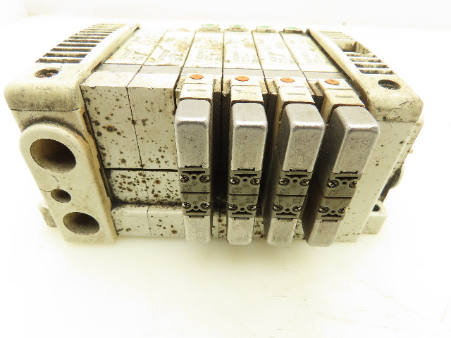 SMC VVQ2000-10A-1 VQ2401-51 Pneumatic Solenoid Valve 6-Station Manifold Block