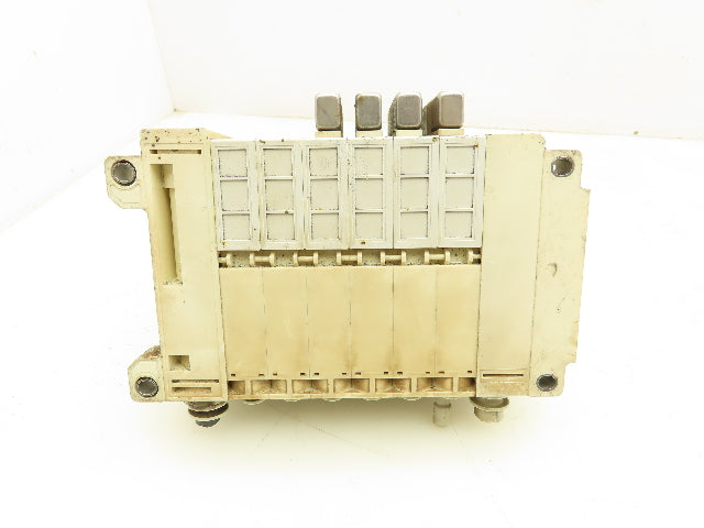 SMC VVQ2000-10A-1 VQ2401-51 Pneumatic Solenoid Valve 6-Station Manifold Block