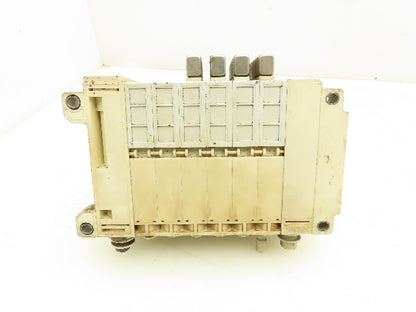 SMC VVQ2000-10A-1 VQ2401-51 Pneumatic Solenoid Valve 6-Station Manifold Block