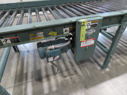 Hytrol 42"x 10' Chain Drive 1.9" Live Roller Conveyor 36"BF Dual Drive 30 FPM