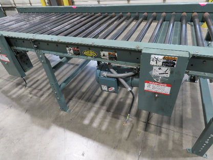 Hytrol 42"x 10' Chain Drive 1.9" Live Roller Conveyor 36"BF Dual Drive 30 FPM